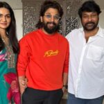 Allu Arjun arrives at Chiranjeevi's house