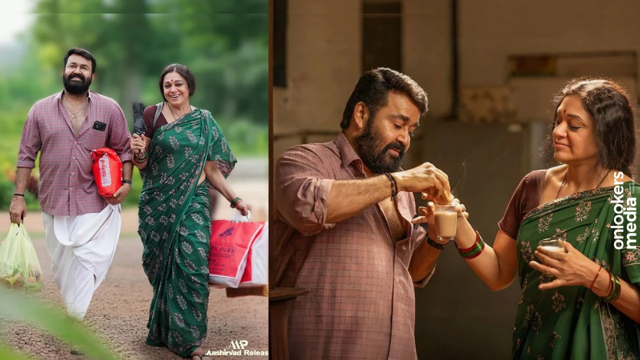 mohanlal and shobana in Thudarum