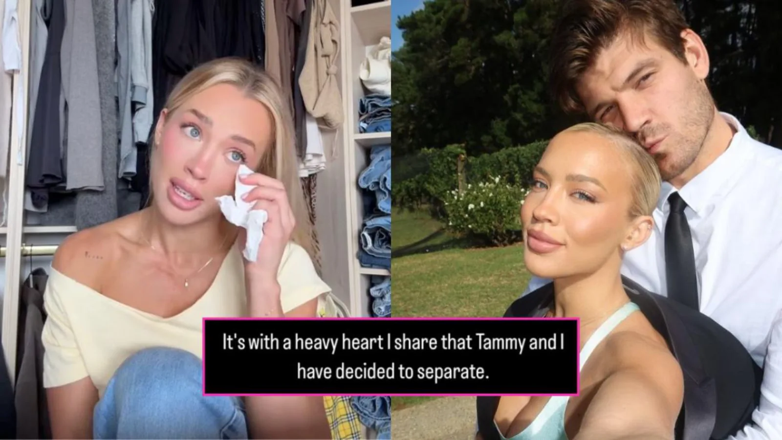 Tammy Hembrow and Matt Zukowski Split