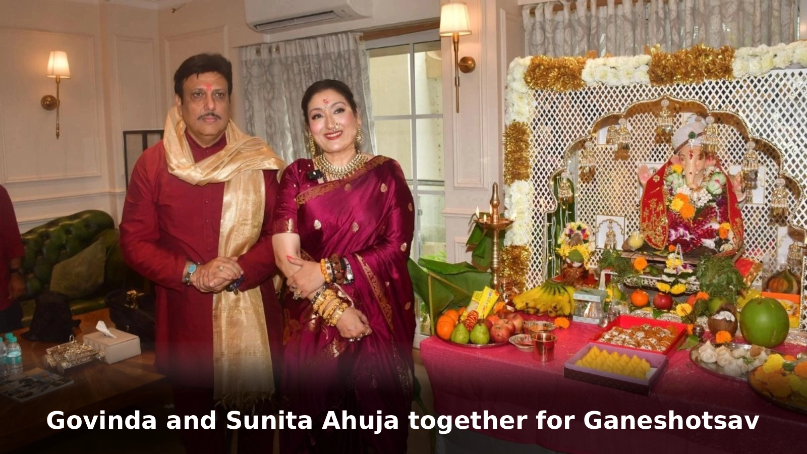 Govinda and Sunita Ahuja together for Ganeshotsav