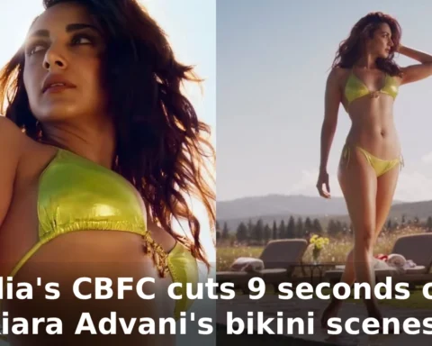 India's CBFC cuts 9 seconds of Kiara Advani's bikini scenes