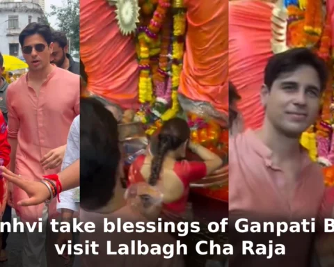 Sid-Janhvi take blessings of Ganpati Bappa, visit Lalbagh Cha Raja