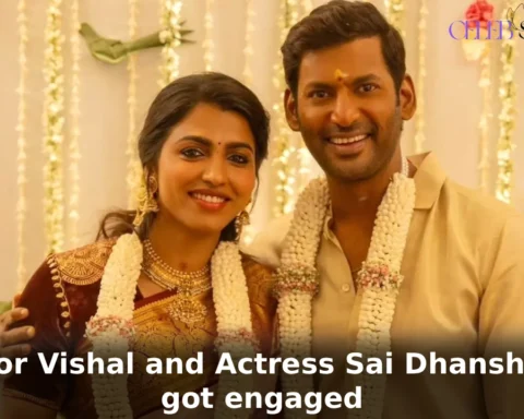 actor Vishal and actress Sai Dhanshika got engaged