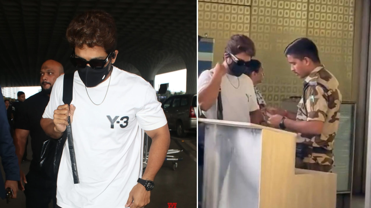 allu arjun mumbai airport