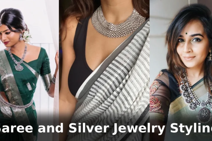 Saree and Silver Jewelry Styling
