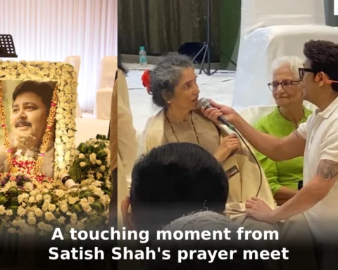 A touching moment from Satish Shah's prayer meet
