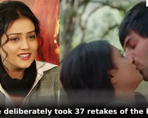 She deliberately took 37 retakes of the kiss