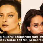 Rekha-Kajol's iconic photoshoot from 29 years ago recreated by Neesa and Ori; Social media buzz!